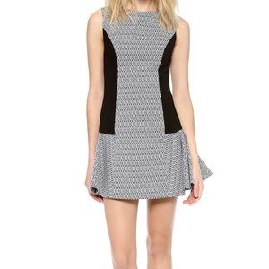 Alice + Olivia Bettina drop waist dress with princess seams